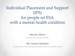 Individual Placement and Support (IPS) for Ex