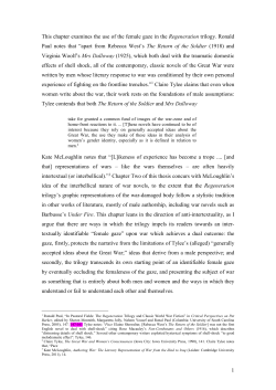 This chapter examines the use of the female gaze in the