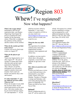 Whew! I`ve Registered, Now What?