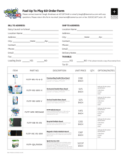 Fuel Up To Play 60 Order Form