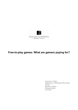 Free-to-play games: What are gamers paying for?