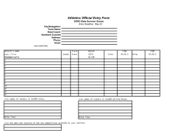 2017_Summer Games Entry Forms - Special Olympics North Dakota