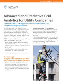 Advanced and Predictive Grid Analytics for Utility Companies