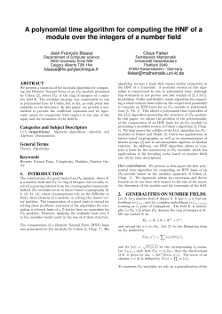 A polynomial time algorithm for computing the HNF of a module