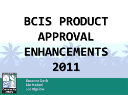 Product Evaluation and Quality Assurance for State Approval.