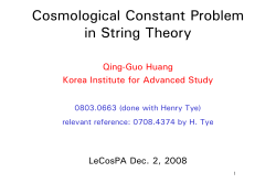 Cosmological Constant Problem in String Theory