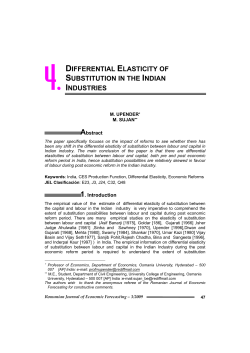 differential elasticity of substitution in the indian industries