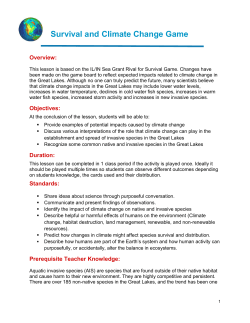 Survival and Climate Change Game