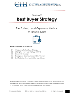 Best Buyer Strategy - Chet Holmes International
