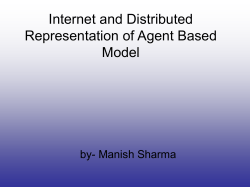 Internet and Distributed Representation of Agent Based Model