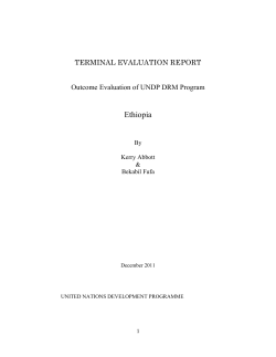Outcome Evaluation of UNDP DRM Programme