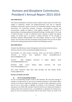 HABCOM 2013 President`s report