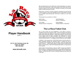 the 2016-2017 La Roca FC Handbook