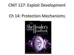 Ch 14: Protection Mechanisms