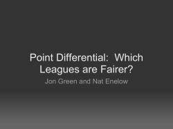 Point Differential: Which Leagues are Fairer?