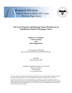 The Loan Structure and Housing Tenure Decisions in an Equilibrium
