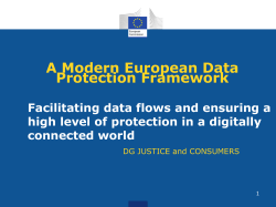 A European Data Protection Framework