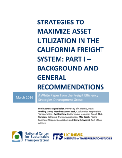 strategies to maximize asset utilization in the california freight system