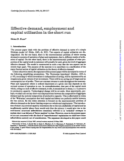 1990 Effective Demand Employment and Capital Utilisation in