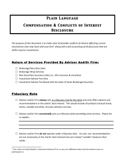 Disclosure Form to Take to Firms