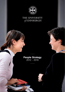 People Strategy 2012 &ndash; 2016 - The University of Edinburgh