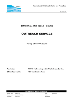 MCH Outreach Service Policy and Procedure