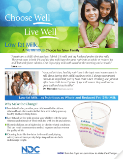 Choose Well Live Well - Arizona Milk Producers