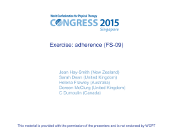 Exercise adherence: integrating theory, evidence and behaviour