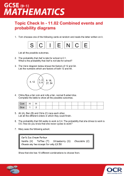 Combined events and probability diagrams