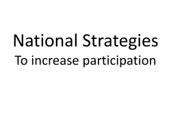 Initiatives in School Sport