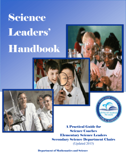 Science Leaders Handbook 09-2015 - Miami