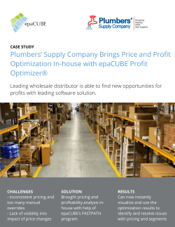 Plumbers` Supply Company Brings Price and Profit
