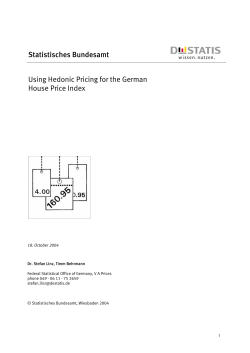 Hedonic Price Measurement for the House Price Index
