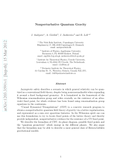 Nonperturbative Quantum Gravity
