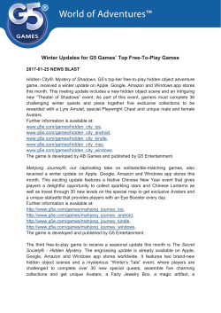 Winter Updates for G5 Games` Top Free-To
