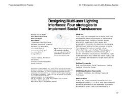 Designing Multi-user Lighting Interfaces: Four strategies to