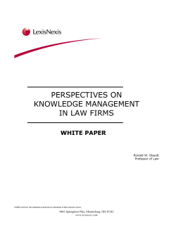 perspectives on knowledge management in law firms