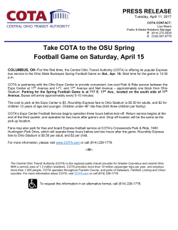 Take COTA to the OSU Spring Football Game on
