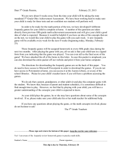 Dear 5th Grade Parents - Aurora City School District