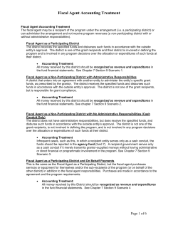 Fiscal agent/consortium accounting