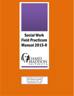 Field Practicum Manual - James Madison University
