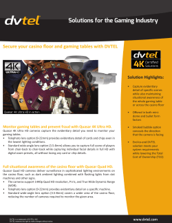 Solutions for the Gaming Industry