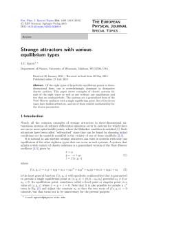 Strange attractors with various equilibrium types