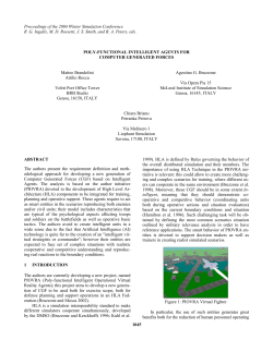 Poly-Functional Intelligent Agents for Computer Generated Forces