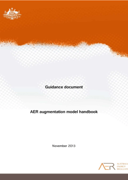 AER guide to the augex model - Australian Energy Regulator