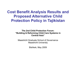 Cost Benefit Analysis Results and Proposed Alternative