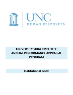 Institutional Goals - University of North Carolina