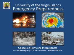 University of the Virgin Islands Emergency Response Plan