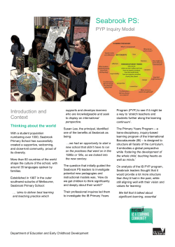 Seabrook PS: PYP Inquiry Model
