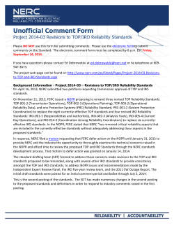 NERC Document_Portrait (Unofficial Comment Form)